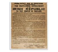 SSOPTMCB Ireland History Poster Irish Declaration of Independence Canvas Wall-Art for Living Room Bedroom Decor(Framed,16x24inch(40x60cm))