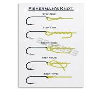SSOPTMCB Knot Tying Guide for Fishing Essential Knots Diagram Art Canvas Print for Man Cave Wall Decor(Unframed,08x12inch(20x30cm))