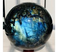 SSOPTMCB Labradorite Crystal Ball Furniture Office Ornaments Decoration (Size : 350-400g) Gemstone Stone