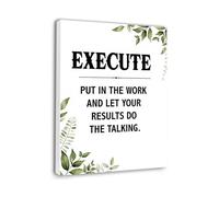 SSOPTMCB Leadership Quotes Canvas Print Motivational Success Quotes for Office Inspirational Wall-Art for Business Executives Home Office Decor(Framed,08X12inch(20X30cm))