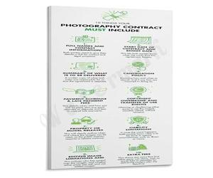 SSOPTMCB Legal Guide for Photographers Poster Key Elements of a Solid Photography Contract Canvas Print(Framed,16x24inch(40x60cm))