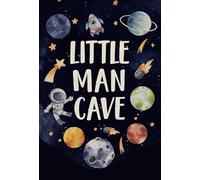 SSOPTMCB Little Man Cave Wall-Art for Boys - Outer Space & Rocket Ship Themed Poster, Cool Bedroom Decor for, Tweens & Teen Space Fans(Framed,16x24inch(40x60cm))