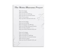 SSOPTMCB Loving Kindness Prayer Canvas Art Metta Bhavana Poster for Bedroom Living Room Zen Decor(Unframed,16x24inch(40x60cm))