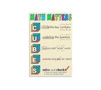 SSOPTMCB Math Strategy Poster 5 Steps to Solve Word Problems Visual Guide For Elementary Classroom Decor Success Wall-Art(Unframed,16x24inch(40x60cm))