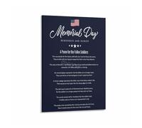 SSOPTMCB Memorial Day Veterans Day Poster, Tribute to Fallen Heroes Wall-Art for Patriotic Home Decor, Office, Barracks(Unframed,12x18inch(30x45cm))