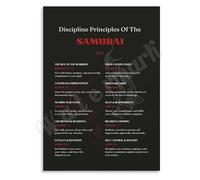 SSOPTMCB Mental Strength Poster Bushido Inspired Quotes Wall-Art for Resilience Training Home Gym Office Wall Zen Den Decor(Framed,16x24inch(40x60cm))