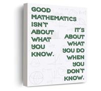 SSOPTMCB Middle High School Math Classroom Decor Canvas Poster Framed Wall-Art Ready to Hang Mathematics Print(Framed,08x12inch(20x30cm))