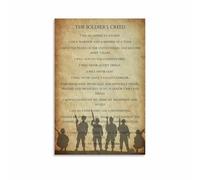 SSOPTMCB Military Creed Canvas Print: Soldier's Oath Wall-Art for Patriotic Home Decor(Unframed,08x12inch(20x30cm))
