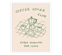 SSOPTMCB Modern Coffee Poster, Minimalist Wall-Art for Kitchen Decor, Coffee Lover Gift & Breakfast Theme Art(Unframed,16x24inch(40x60cm))