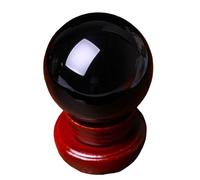 SSOPTMCB Obsidian Quartz Crystal Sphere, Black Ball,Home Desktop Ornament for Divination Decoration,16cm/6.3in Gemstone Stone