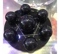 SSOPTMCB Obsidian Seven-Star Array Crystal Ball Ornament Home Decor Gemstone Stone