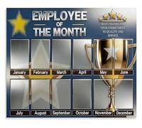 SSOPTMCB Office Recognition Board Employee of the Month Showcase Frame for Celebrating Team Achievements at Work(Framed,08x12inch(20x30cm))