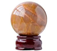 SSOPTMCB Orange Moonstone Ball Crystal Polished Divination Sphere Decorative Room Decor,70-75mm Gemstone Stone