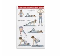 SSOPTMCB Pelvic Floor Exercise Guide Poster Kegel Workout and Bladder Control Tips for Womens Health Private Bathroom or Home Gym Reference(Framed,12x18inch(30x45cm))