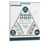 SSOPTMCB Photography Fundamentals Poster Exposure Triangle Wall-Art for Beginner Photographers Studio Wall Home Learning Space Decor(Framed,16x24inch(40x60cm))
