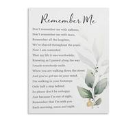 SSOPTMCB Poetic Remember Me Poster Comforting Words Canvas Wall-Art for Bedroom Study Room Decor(Framed,16x24inch(40x60cm))
