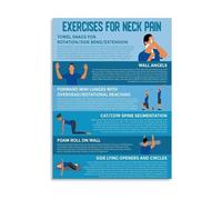 SSOPTMCB Posture Correction Poster Neck Pain Exercises and Stretches Canvas Wall-Art(Unframed,16x24inch(40x60cm))