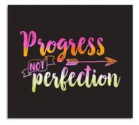 SSOPTMCB Progress Not Perfection Recovery Wall-Art - Encouragement Decor for Sobriety and Rehabilitation(Framed,12x18inch(30x45cm))
