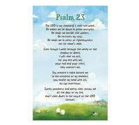 SSOPTMCB Psalm 23 The Lord is My Shepherd Chart - Educational Bible Teaching Poster for, Sunday School Classroom & Ministries Wall Decor(Framed,08x12inch(20x30cm))