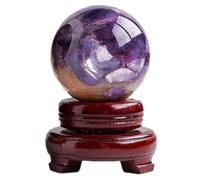SSOPTMCB Purple Crystal Ball Lepidolite Mica Quartz Stone Sphere Home Office Table Bedroom Ornament Christmas Birthday Gifts,50mm Gemstone Stone