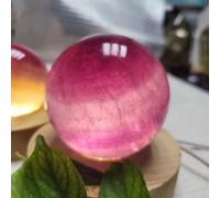 SSOPTMCB Rainbow Fluorite Sphere for Display,Quartz Crystal Ball Polished Stone Feng Shui Decoration for Home & Office Ornament,60~65mm Gemstone Stone