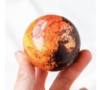 SSOPTMCB Realgar Stone Cockscomb Crystal Ball Raw Polished Ornaments for Divination Decoration,6~6.5cm Gemstone Stone