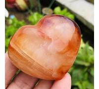 SSOPTMCB Red Agate Quartz Crystal Heart Shaped Polished Stone (Size : 6cm) Gemstone Stone
