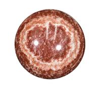SSOPTMCB Red Meat Stone Crystal Ball, Polished Gemstone for Decorative, Feng Shui Sphere for Home Decor,Ornament,Gift Gemstone Stone