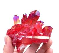 SSOPTMCB Red Quartz Cluster Crystal Geode Irregular Gem Stone Figurine Home Decor,600g Gemstone Stone