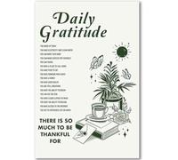 SSOPTMCB Retro Style Gratitude Poster, Green Inspirational Quote Wall-Art for Dorm, Bedroom & Home(Framed,08x12inch(20x30cm))