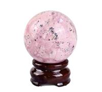 SSOPTMCB Rhodonite Crystal Ball,Beautiful Rose Stone for Display Gift, Sphere for, and,Home Decorative Collection,65~70mm Gemstone Stone