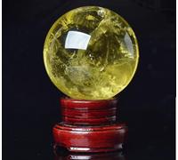 SSOPTMCB Rough Stone Citrine Crystal Ball Yellow Quartz Ore Beautiful, ball-5cm Gemstone Stone