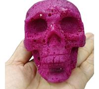SSOPTMCB Ruby Sculpted Skull Quartz Crystal Home Decoration Decor(Size:1-1.3kg) Gemstone Stone