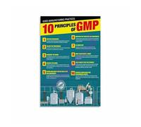 SSOPTMCB Science Decor Poster Ten Key GMP Principles Canvas Artwork for Research Facility Cleanroom Wall(Unframed,16x24inch(40x60cm))