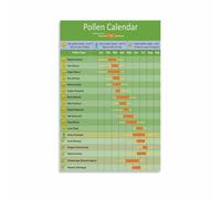 SSOPTMCB Seasonal Pollen Allergy Reference Chart Poster Informative Canvas Wall-Art for Home Office School(Unframed,16x24inch(40x60cm))