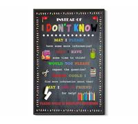 SSOPTMCB Set of 5 Growth Mindset Posters - Instead Of I Don't Know Motivational Quotes, Funny Teacher Inspirational Signs for Classroom Wall Decor, School, Home Study (Unframed,08x12inch(20x30cm))