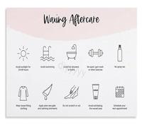 SSOPTMCB Skincare After Waxing Guide Canvas Poster Wall-Art For Professional Salon Decor Soothing Instructions Chart(Framed,16x24inch(40x60cm))