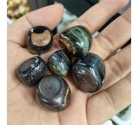 SSOPTMCB Stone Blue Tiger Eye Rolled Crystal Aquarium Ore Home Decoration(500g) Gemstone Stone