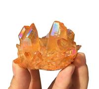 SSOPTMCB Stone Orange Electroplated Crystal Cluster Quartz Point Home Decor Gemstone Stone