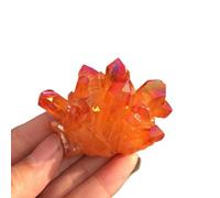 SSOPTMCB Stone Orange Red Quartz Crystal Bismuth Silicon Cluster Garden Aquarium Decoration Gemstone Stone