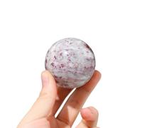 SSOPTMCB Stone Plum Blossom Tourmaline Crystal Ball Stones Home Decoration Gift,50mm Gemstone Stone