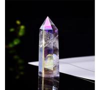 SSOPTMCB Stone Transparent Quartz electroplated Crystal Dot Wand Column Crafts Home Decoration Ornaments(5-6cm) Gemstone Stone