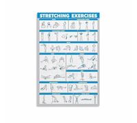 SSOPTMCB Stretching Workout Poster Flexibility Exercises Guide Canvas Wall-Art for Home Gym Bedroom Yoga Studio Decor(Unframed,12x18inch(30x45cm))