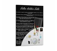 SSOPTMCB Symbolic Remembrance Poster - Honoring the Fallen Canvas Art for Veterans Organization or Study(Framed,16x24inch(40x60cm))