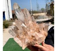SSOPTMCB Transparent White Quartz Crystal specimens, Ornaments, Gifts Home Decor(400-450g) Gemstone Stone