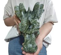 SSOPTMCB Tree Jade ragon,Quartz Crystal Carved Dragon Skull, Decor Home Decor(Size:22-25cm) Gemstone Stone