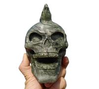 SSOPTMCB Tree Jade Skull, Quartz Crystal Carved Home Office Decoration Decor Gemstone Stone