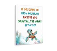 SSOPTMCB Turtle Lovers Wall Art - Be Like a Sea Turtle Inspirational Print, Motivational Ocean Animal Poster for Kids Room Nursery Classroom Decor(Framed,16x24inch(40x60cm))