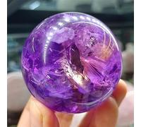 SSOPTMCB Uruguayan Purple Crystal Ball Make Money Home Office Demagnetization Decorative Gem Ornaments (Size : 56-60mm) Gemstone Stone