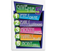 SSOPTMCB Vibrant Childrens Educational Poster Canvas Wall-Art for Home Decor Bedroom Living Room Learning Materials(Unframed,16x24inch(40x60cm))